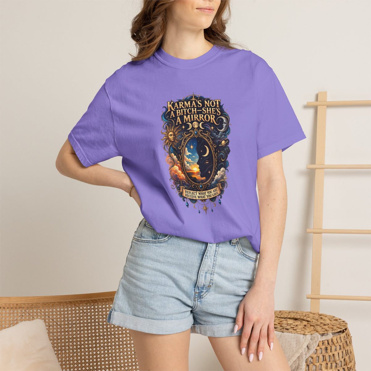 Karma's not a Bitch she's a Mirror- Mystic Tarot Graphic Tee