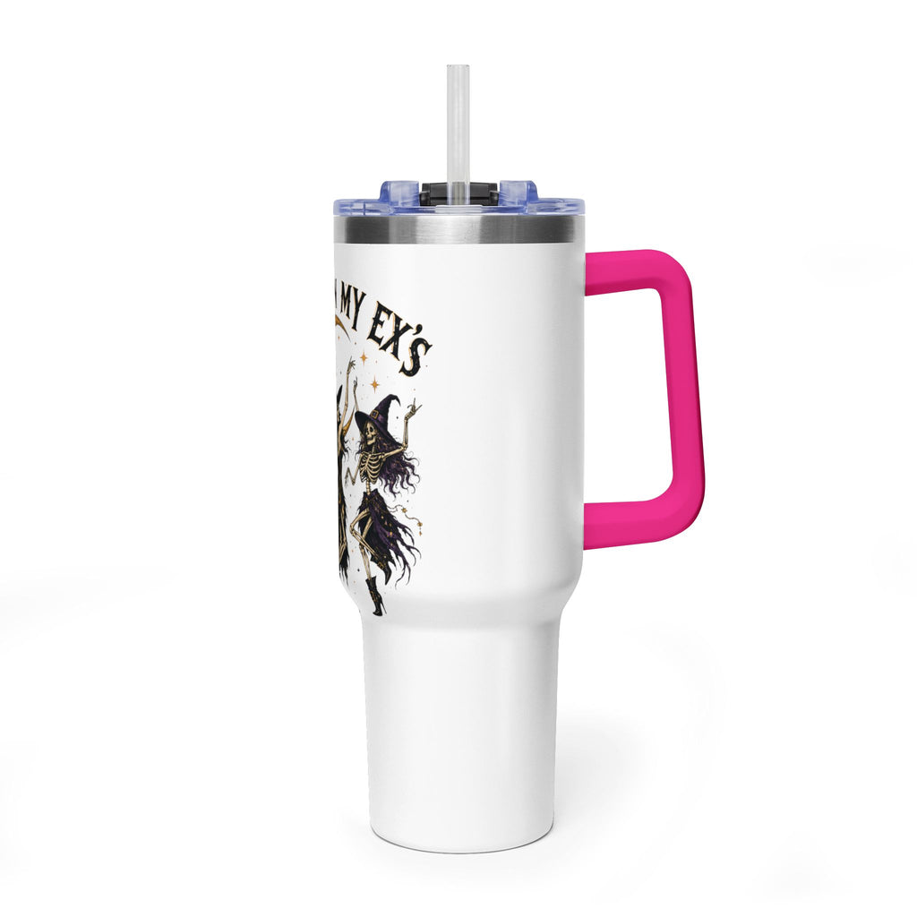 Hexes On My Exs 40oz Tumbler — Witch Moon Vacuum Insulated Travel Mug