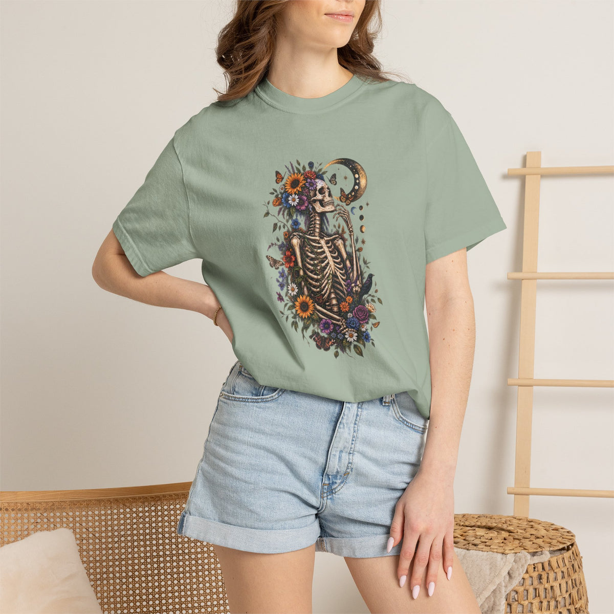 Floral Skeleton T-Shirt — Gothic Floral