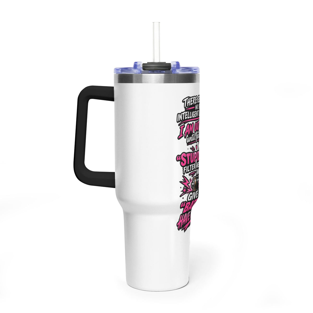 40oz Thermal Tumbler – Funny "Out of Order" Battery Joke Travel Mug