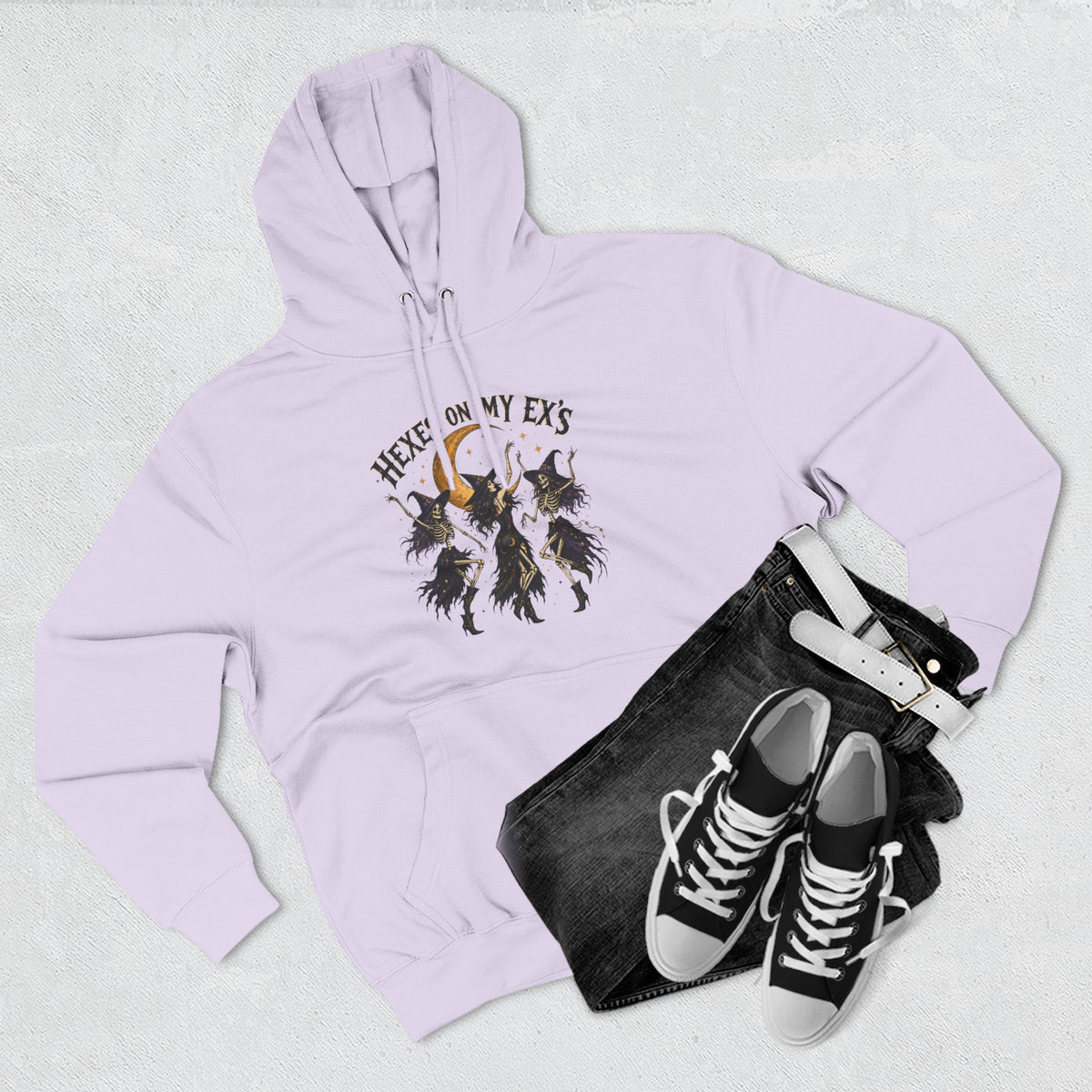 Hexes On My Exes Hoodie — Witchy Witchcraft Graphic Fleece Pullover