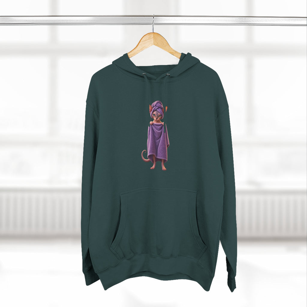 Funny Sphinx Cat fresh out of the shower hoodie