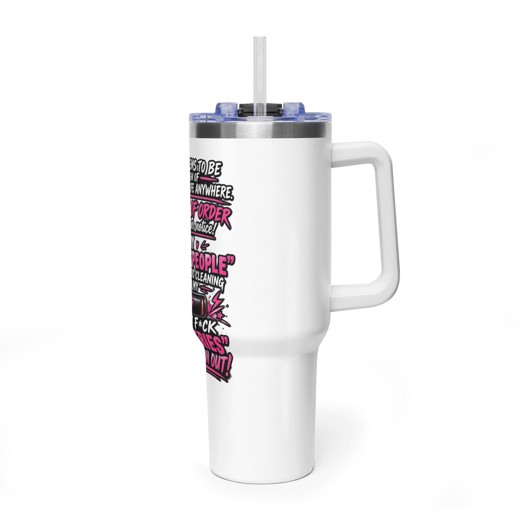 40oz Thermal Tumbler – Funny "Out of Order" Battery Joke Travel Mug