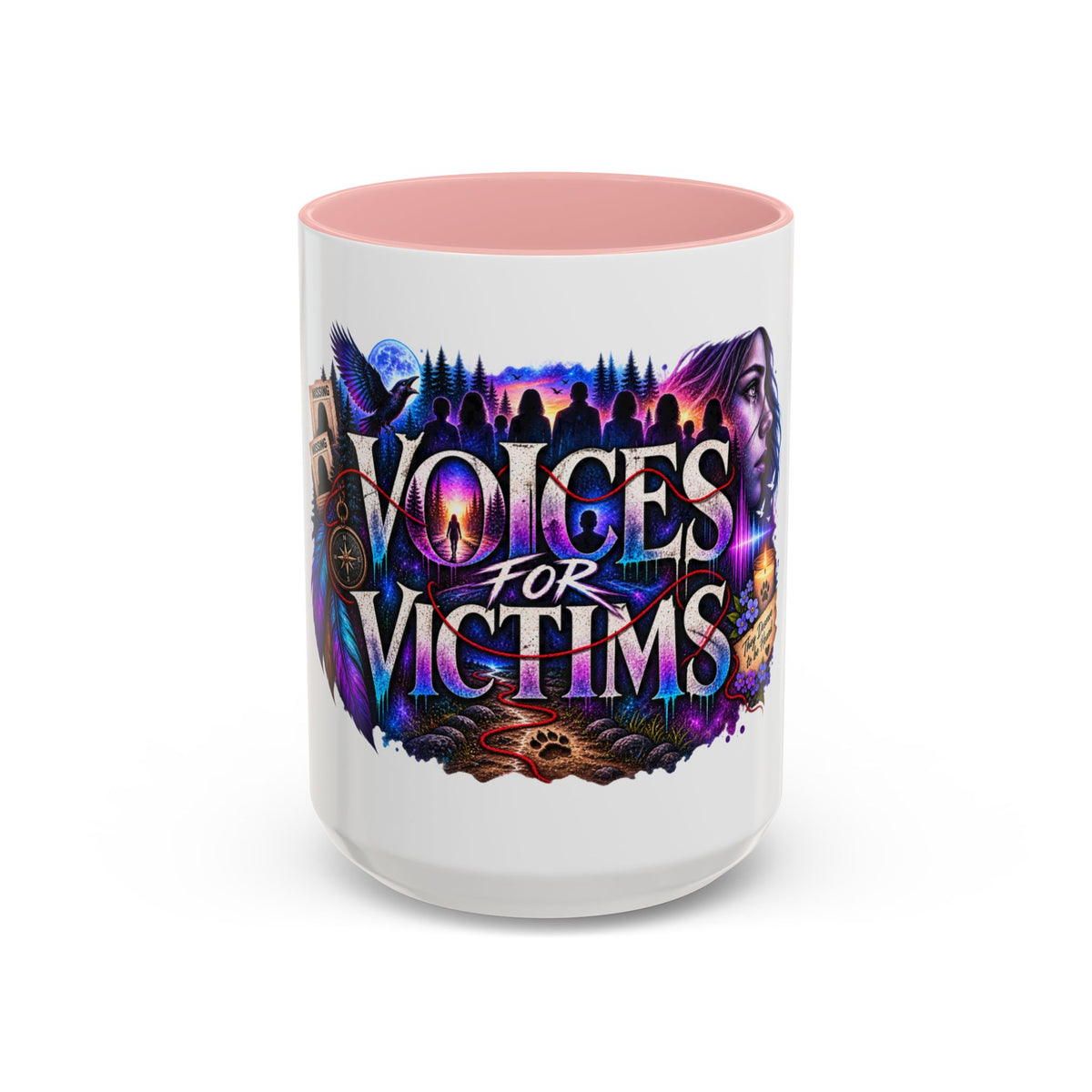 Voices for Victims Accent Coffee Mug – Advocacy & Support Ceramic Mug (11/15oz)