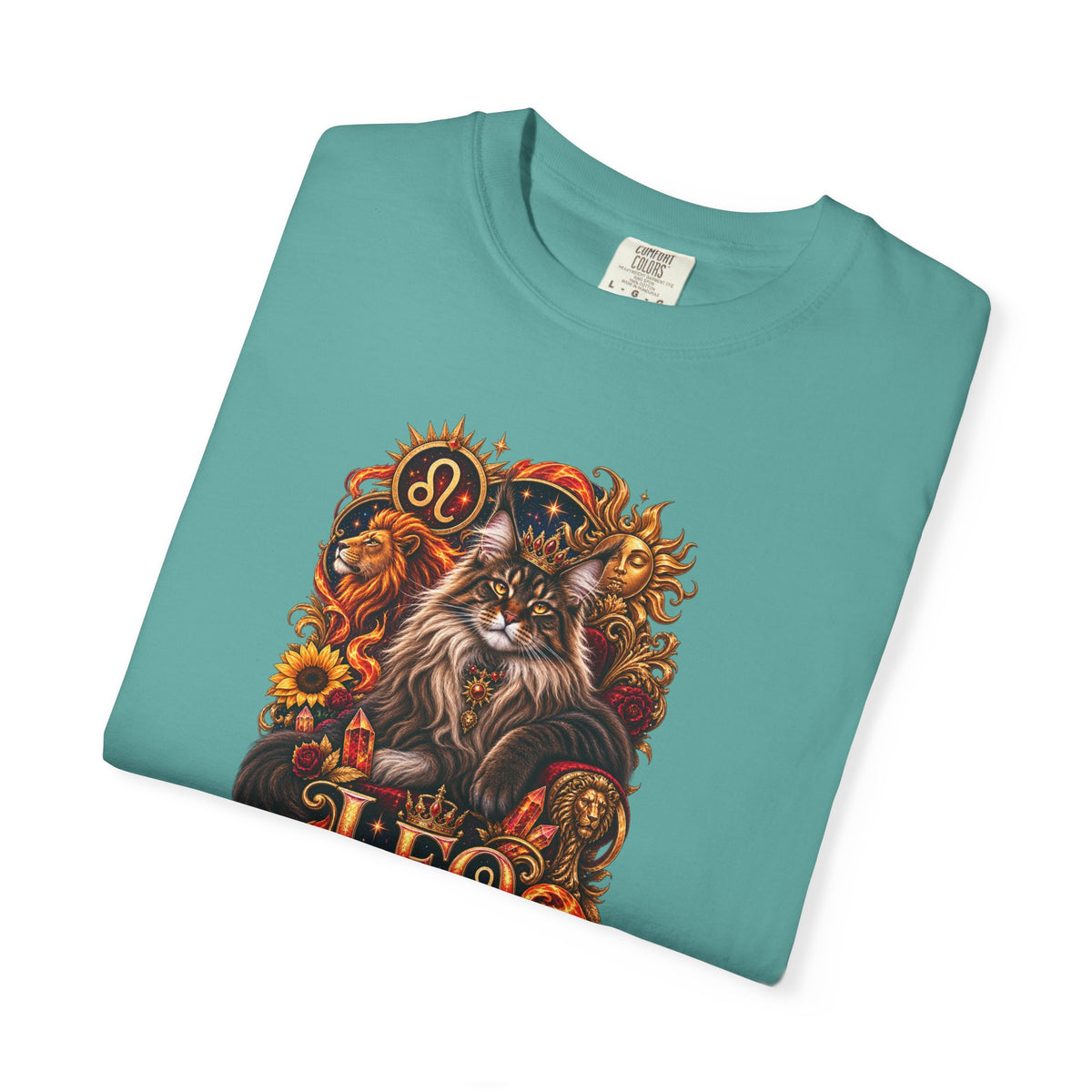 Leo Zodiac Cats T-Shirt — Maine coon Astrology Tee