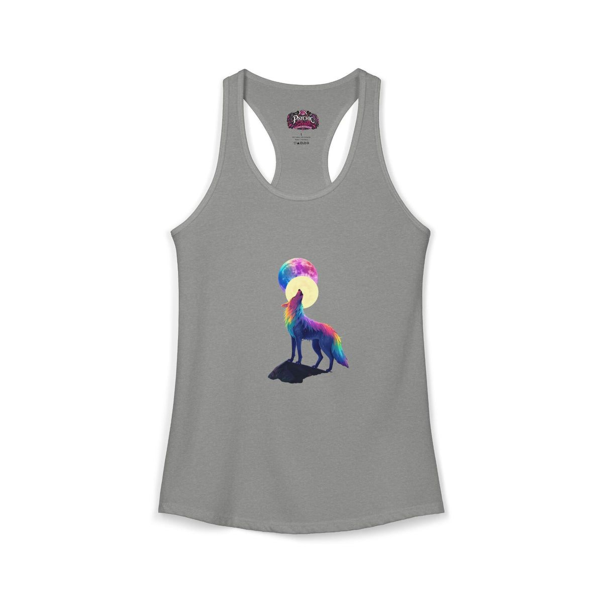 Rainbow Wolf Tank Top | Women's Racerback