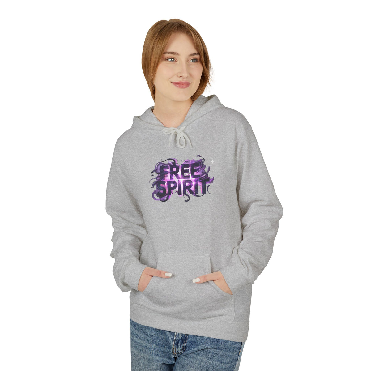 Free Spirit Hoodie — Purple Galaxy Wing Graphic Pullover