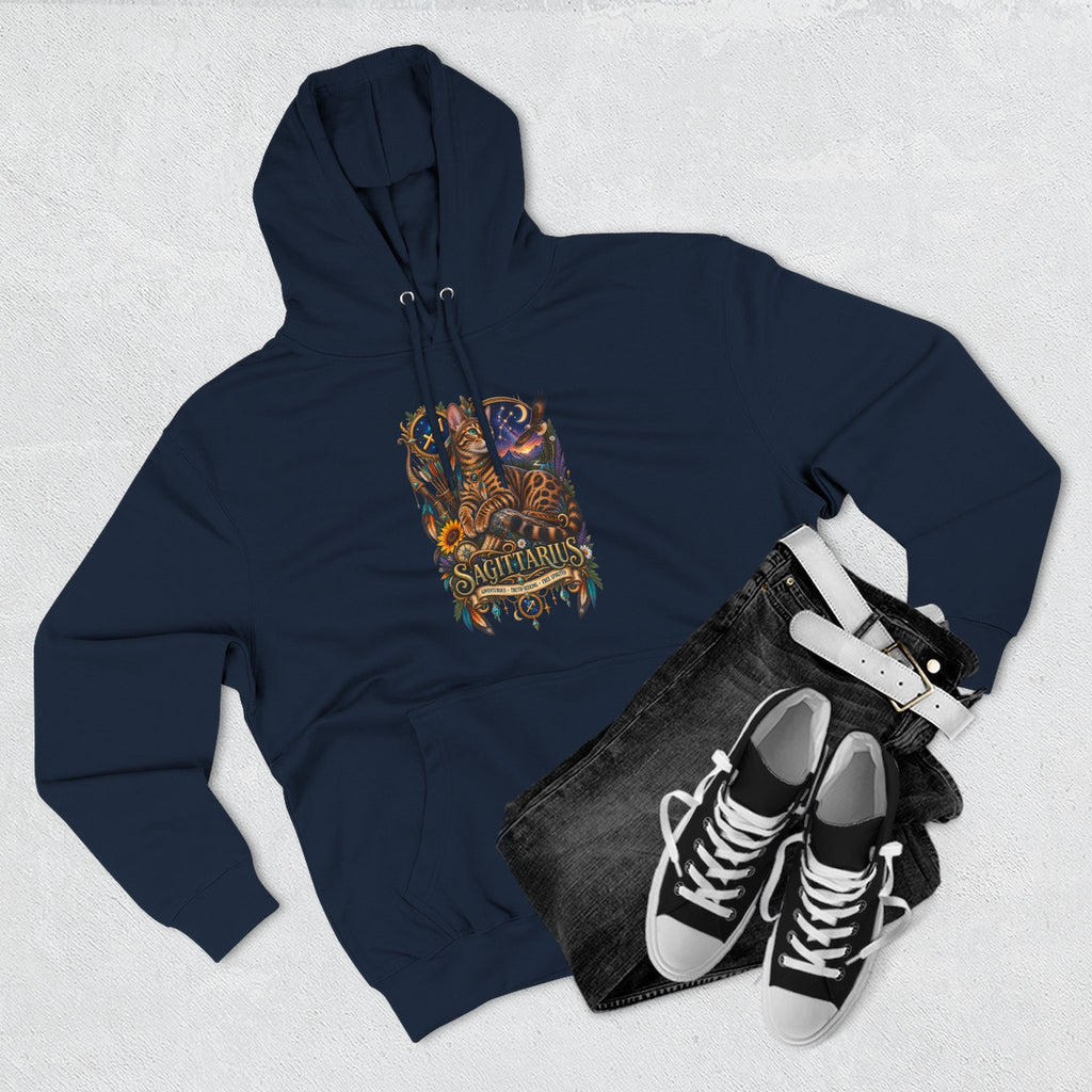 Sagittarius Bengal Zodiac Hoodie — Celestial Archer Constellation Graphic