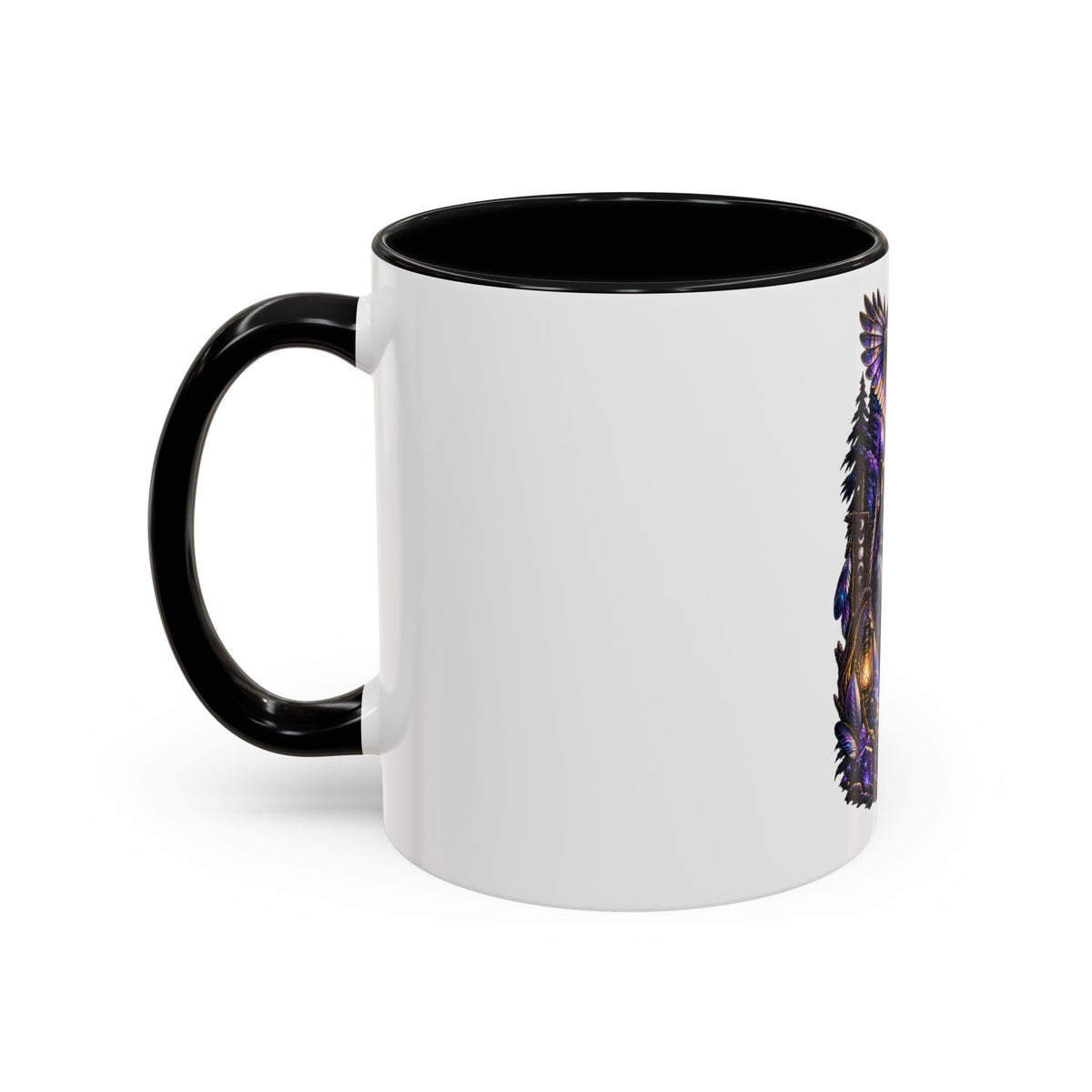 Guided by the Unseen Coffee Mug — Wolf & Owl Spirit Animal Accent Mug (11/15oz)