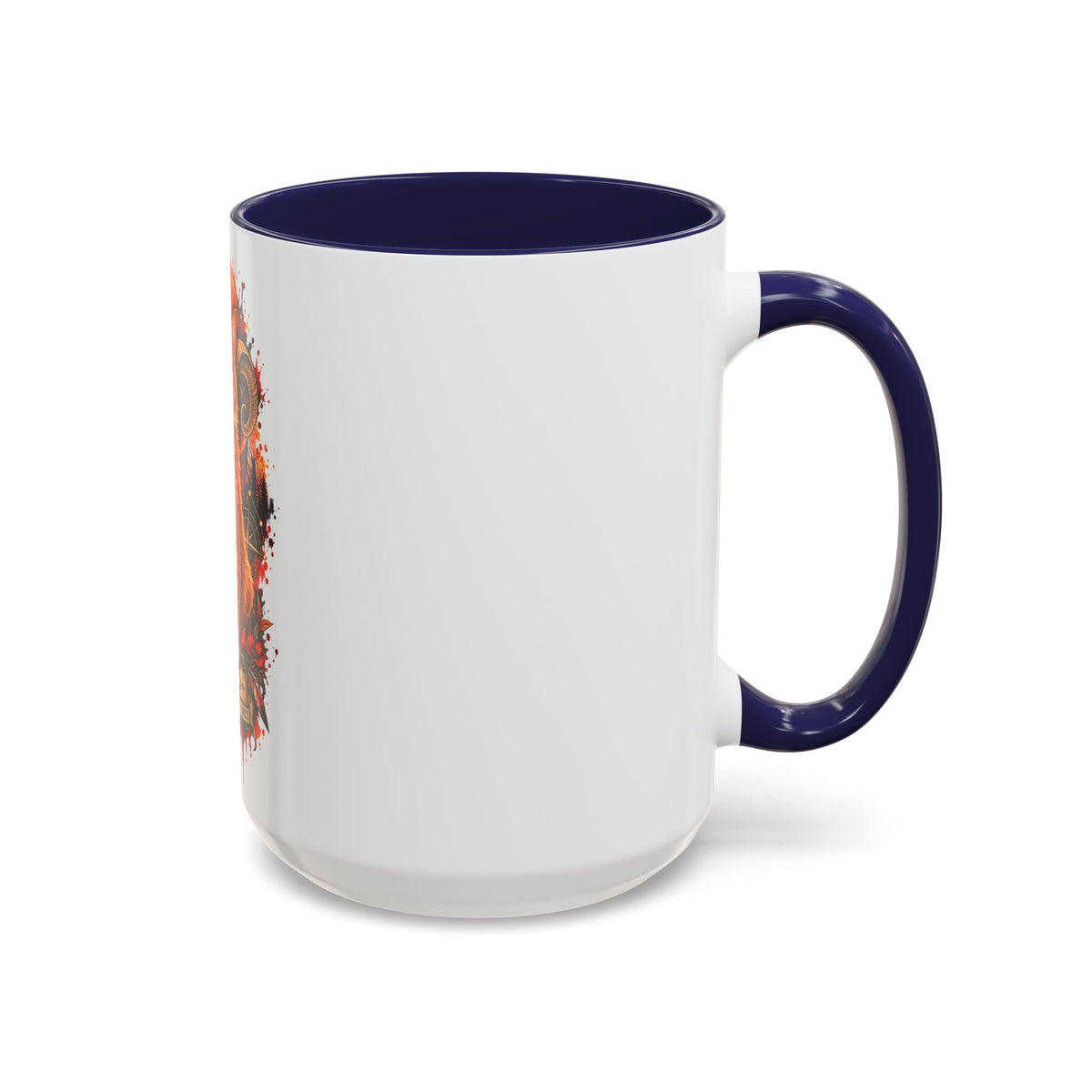 Aries Orange Tabby Cat Zodiac Coffee Mug – Cute Orange Tabby Astrology Accent Mug (11/15 oz)