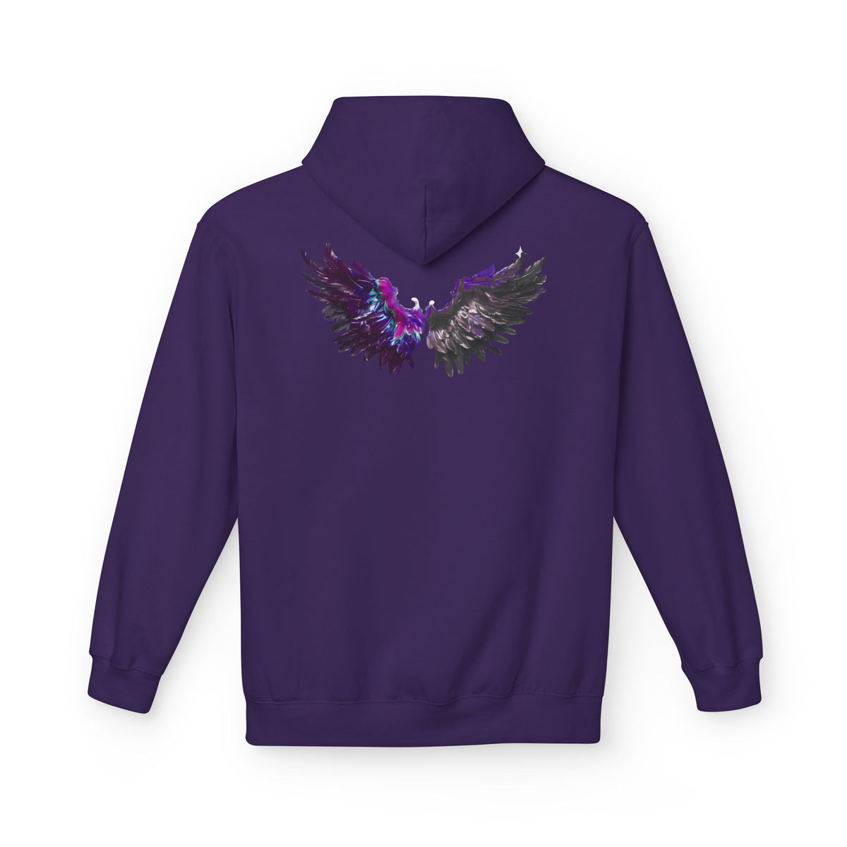 Free Spirit Hoodie — Purple Galaxy Wing Graphic Pullover