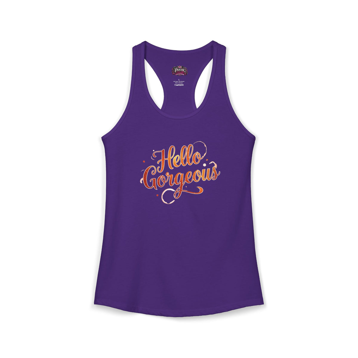 Sunset Hello Gorgeous Ideal Racerback Tank