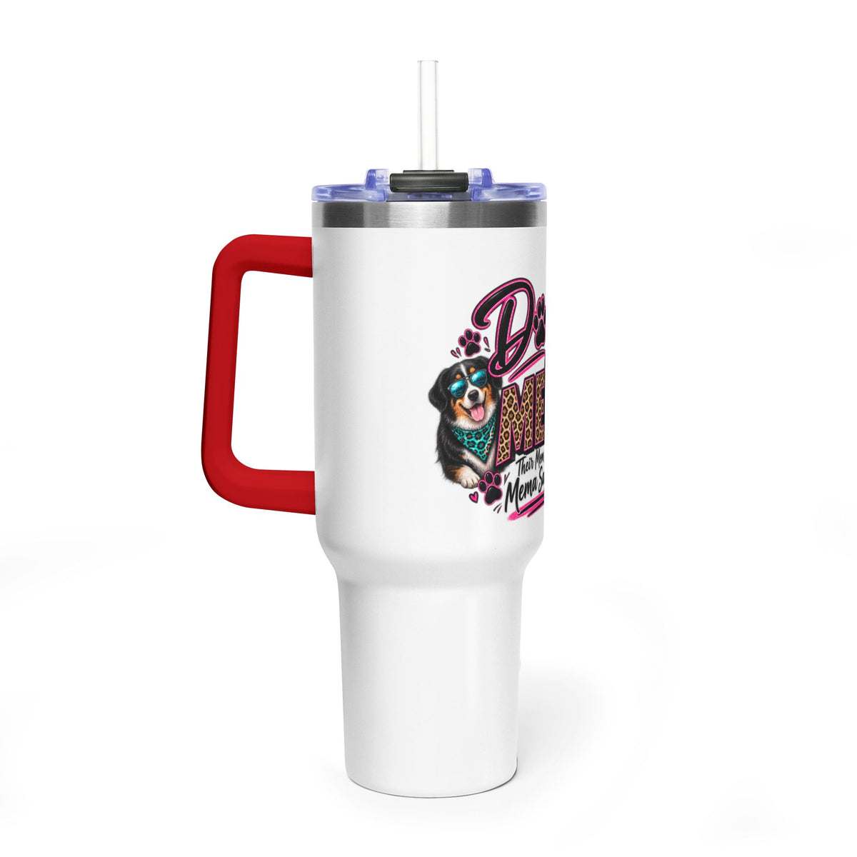 Dog Mama 40oz Vacuum Tumbler – Insulated Travel Mug for Dog Lovers
