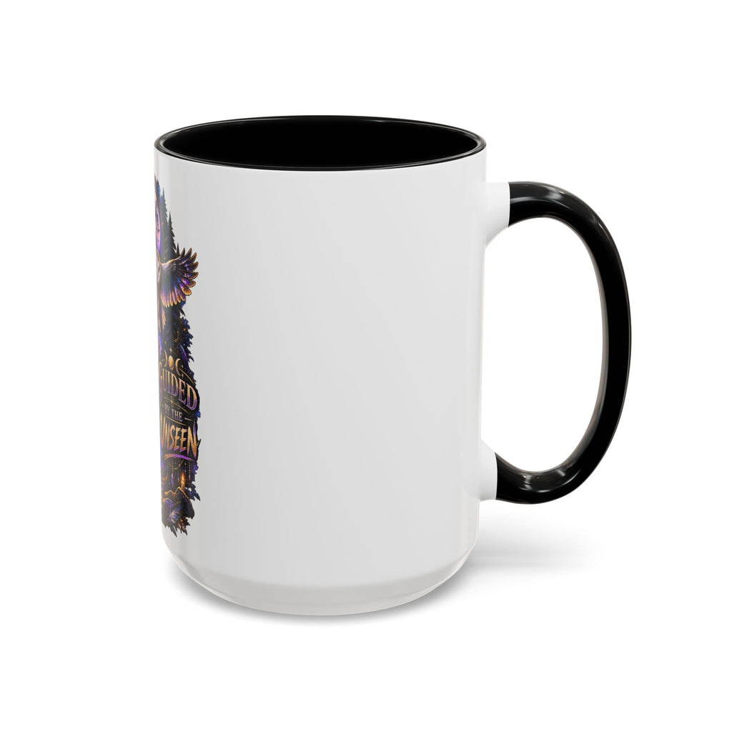 Guided by the Unseen Coffee Mug — Wolf & Owl Spirit Animal Accent Mug (11/15oz)