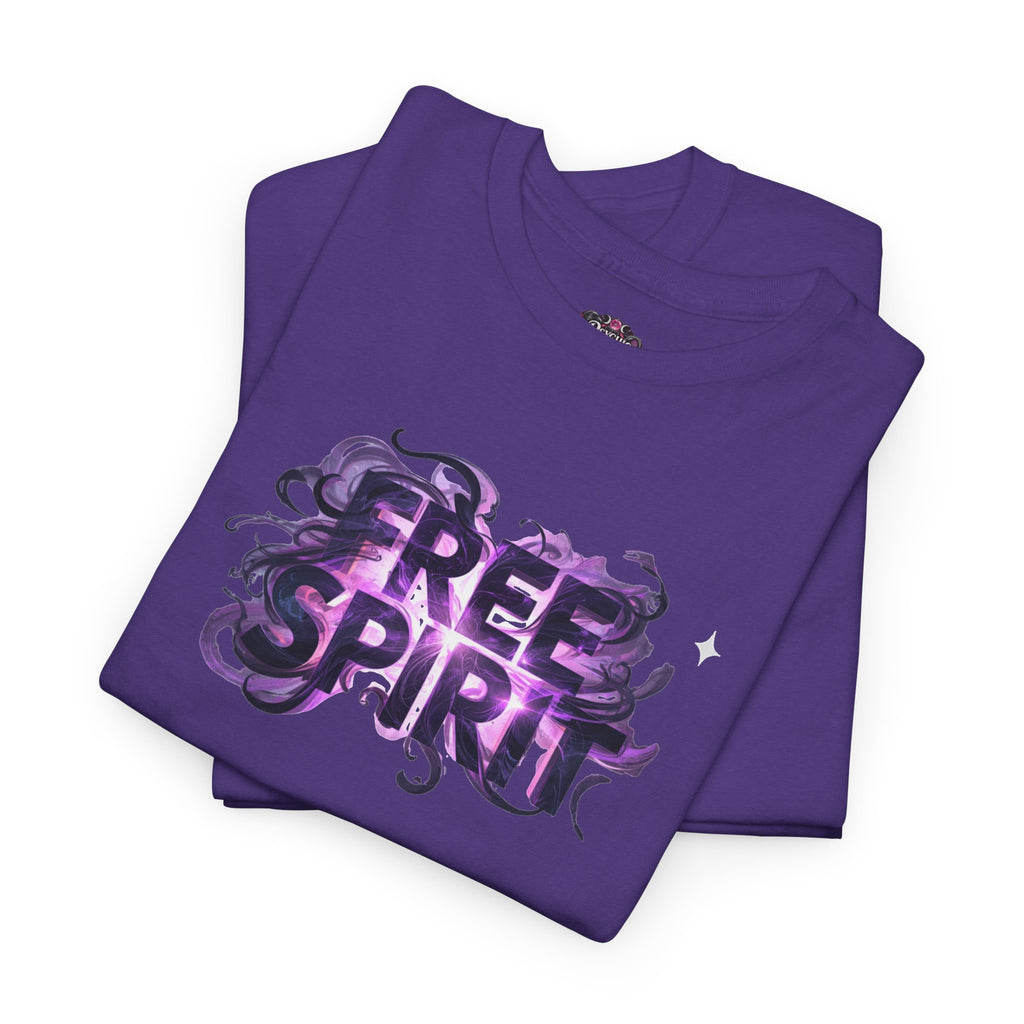Free Spirit Tee — Purple Galaxy Wings Graphic T-Shirt