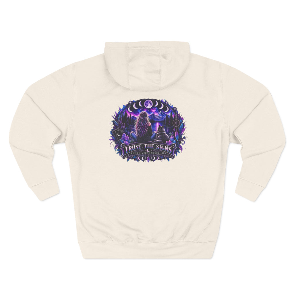 Mystic Moon Hoodie — "Trust the Signs" Celestial Fleece Pullover