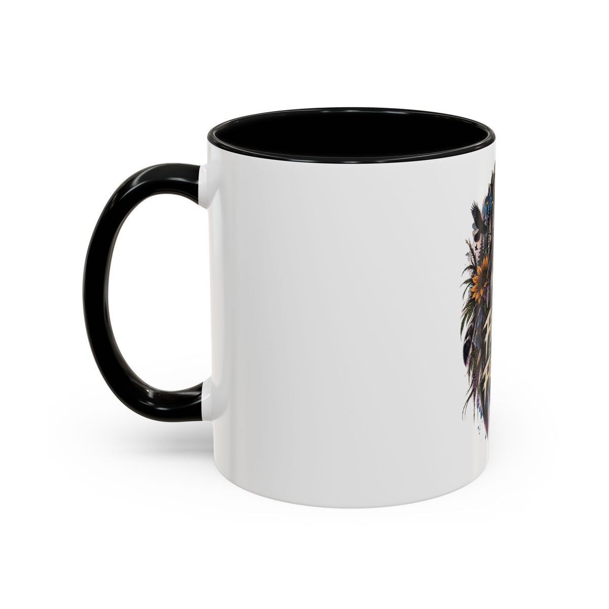 Feral Not Fragile Wolf Accent Coffee Mug (11oz & 15oz)