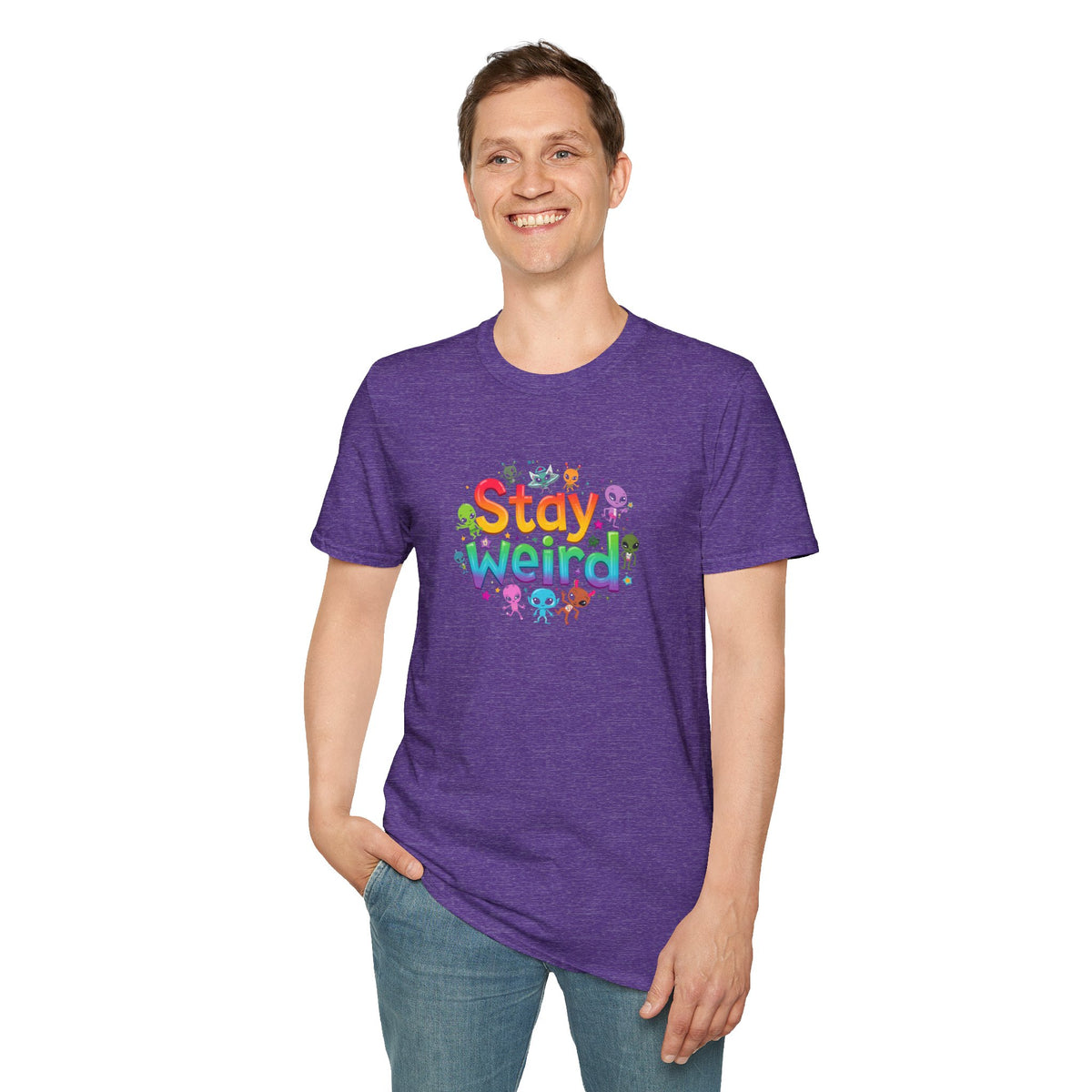 Stay Weird T-Shirt — Colorful Cute Alien Graphic Tee