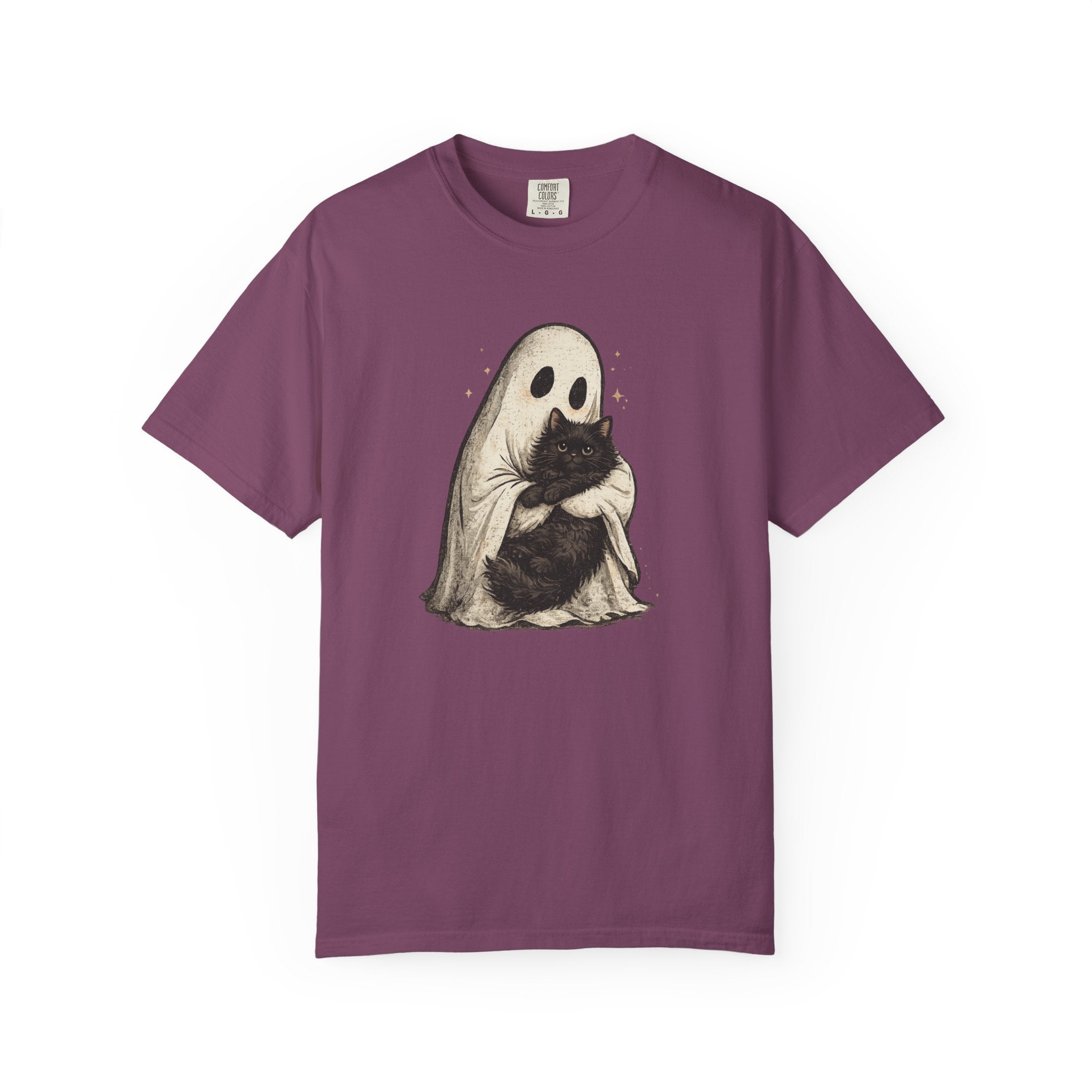 Ghost Hug T-Shirt — Cute Ghost Holding Cat Graphic Tee