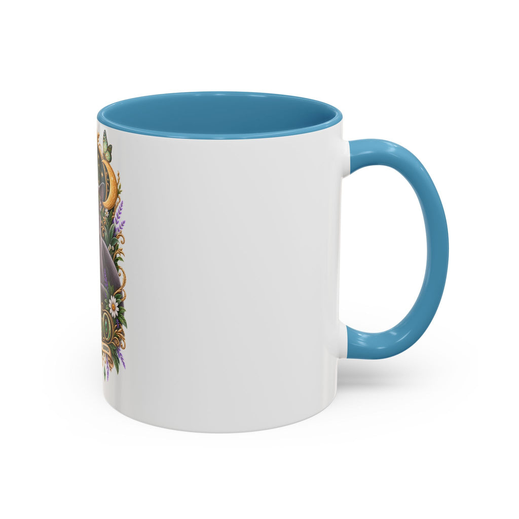 Virgo Russian Blue Cat Accent Coffee Mug — Zodiac Astrology Horoscope Gift (11/15 oz)