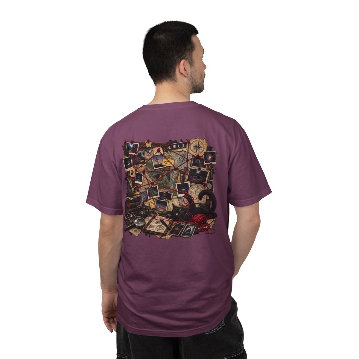 Mystery Evidence Board T-Shirt — Crime Scene Collage Graphic Tee
