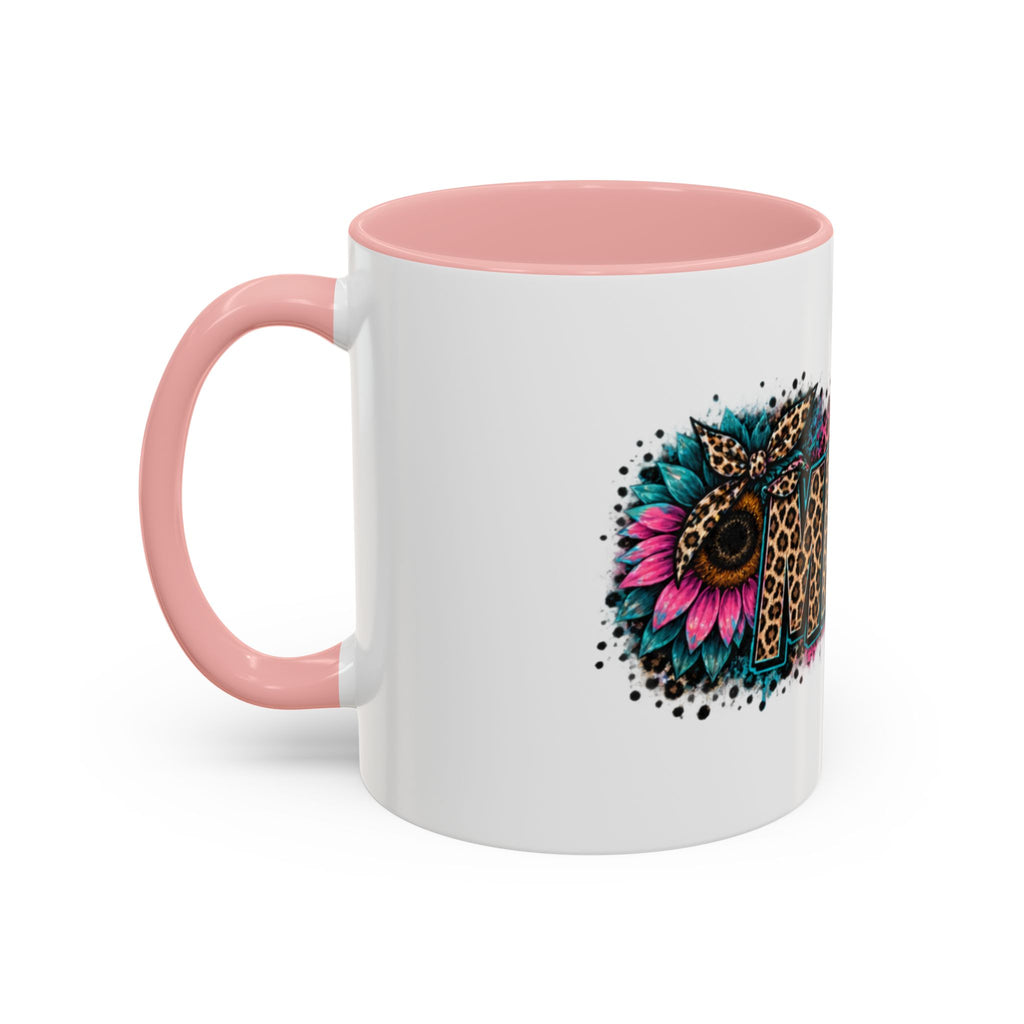 Leopard Print 'Mema' Accent Coffee Mug — Bold Animal Print Ceramic Mug- Mema Gift