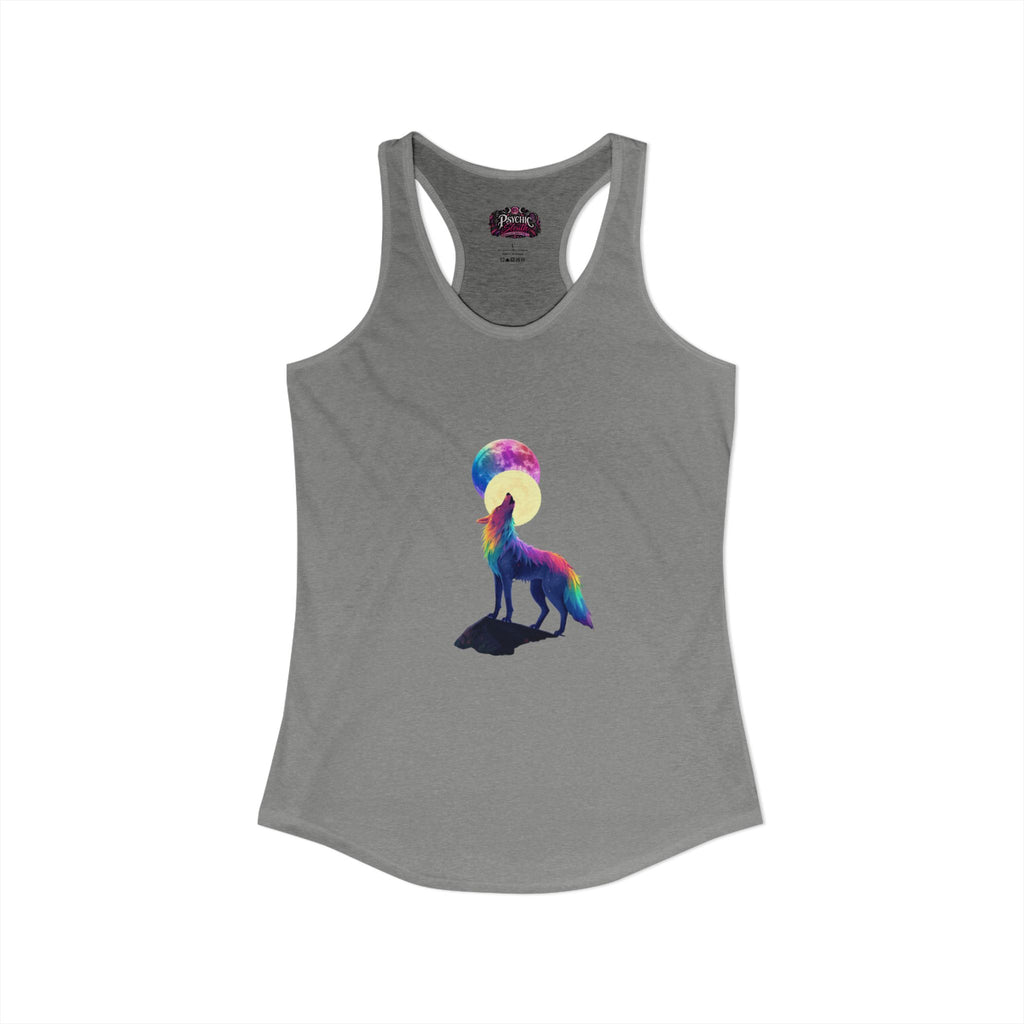 Rainbow Wolf Tank Top | Women's Racerback