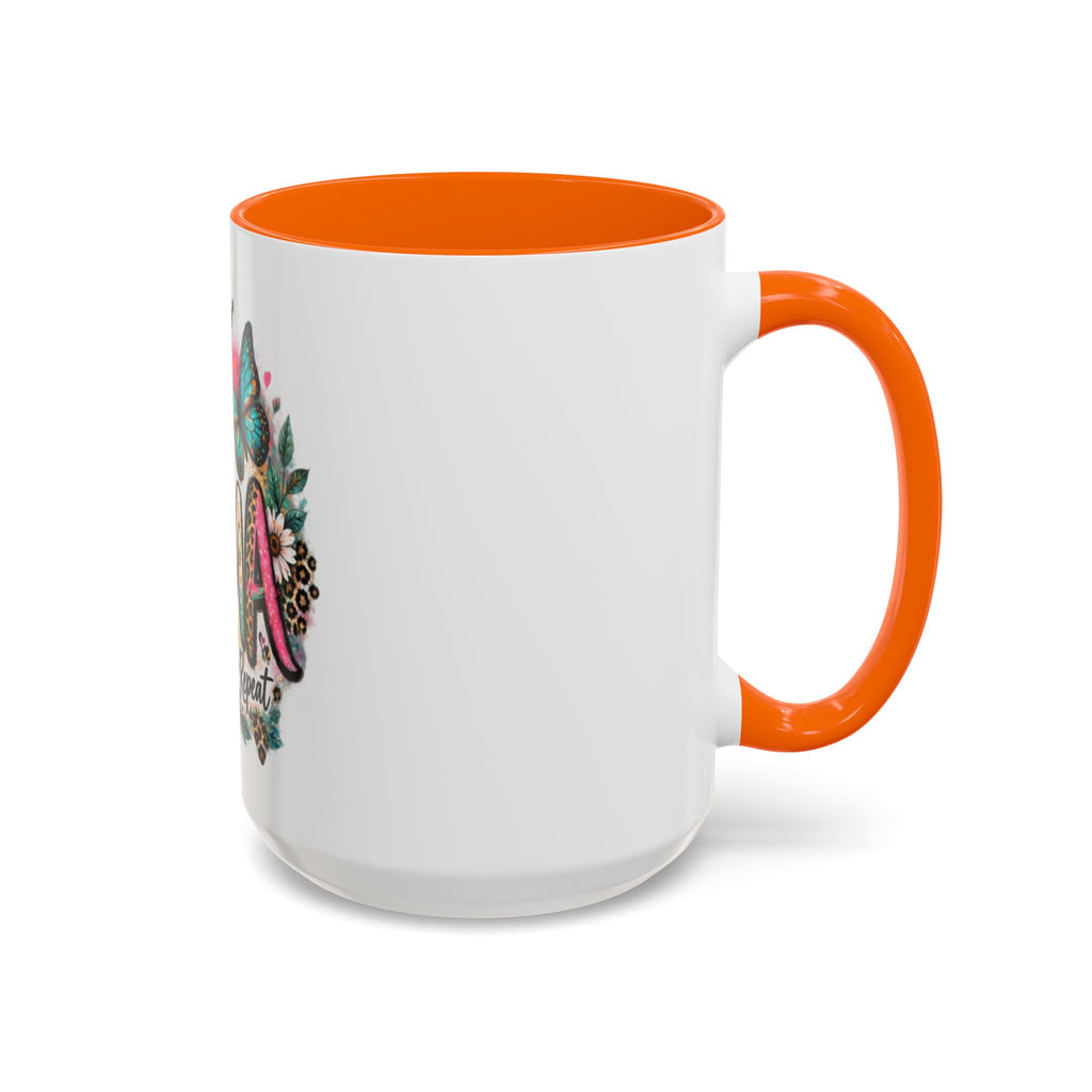 Mema Floral Accent Coffee Mug – 'Mema' Crown, Butterflies & Sunshine Design (11/15 oz)