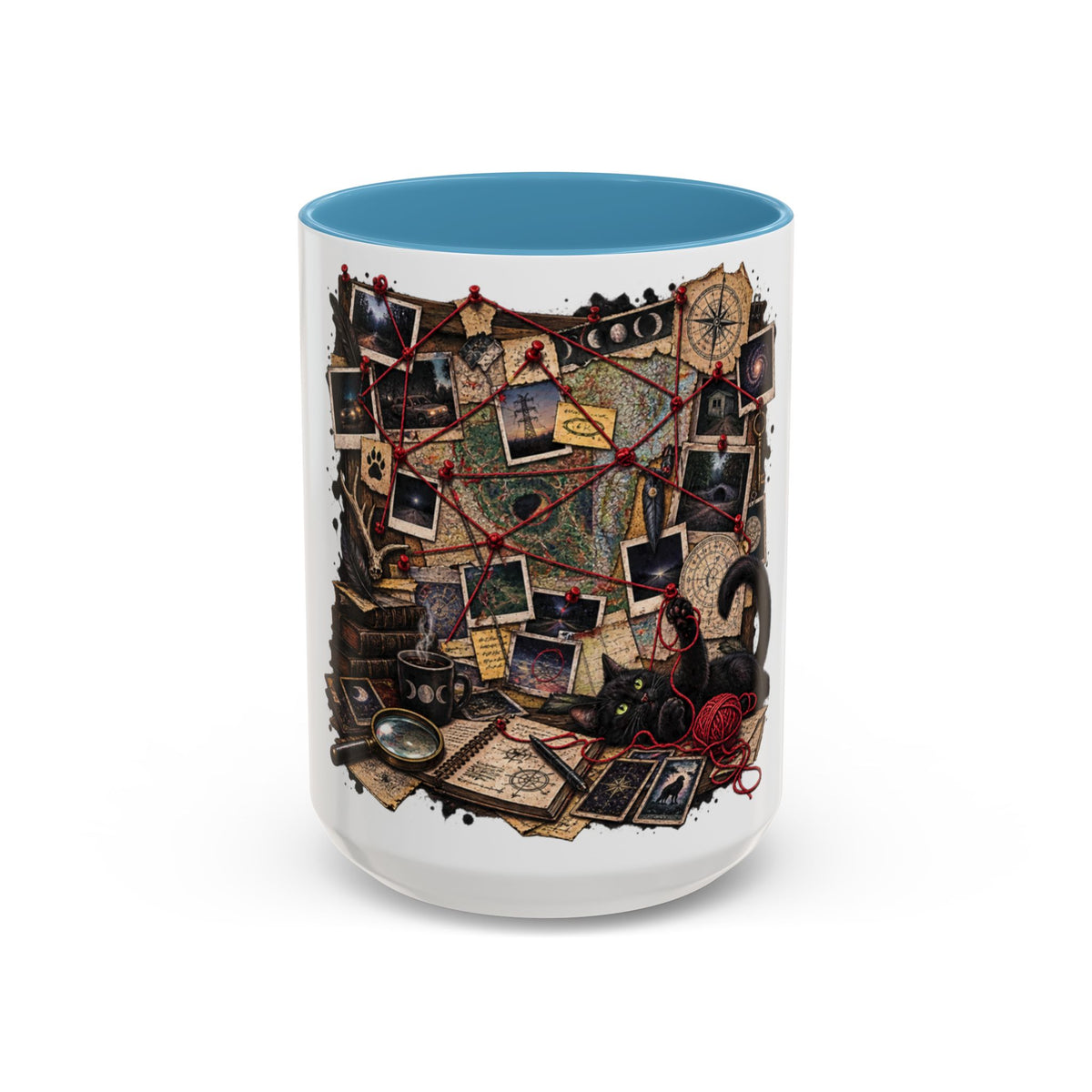 Conspiracy Board Coffee Mug — Detective Mystery Map Design (11/15oz)