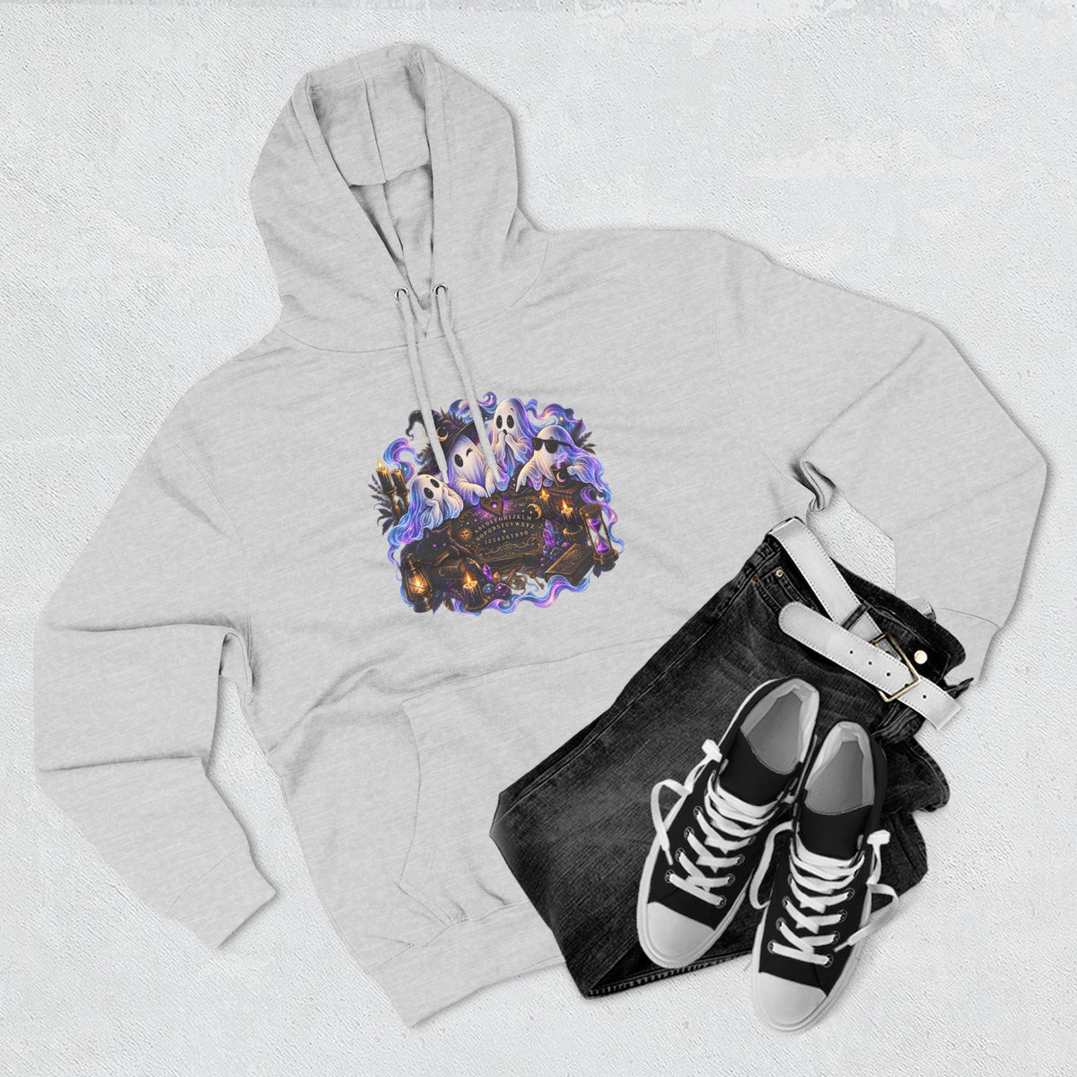 Funny Ghosts with Spirit Board Hoodie — Halloween Ghosts & Haunted Night Pullover