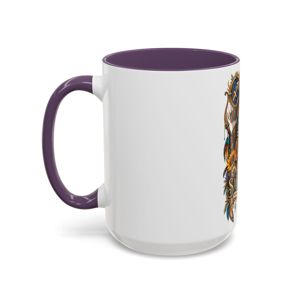 Sagittarius Bengal Cat Zodiac Coffee Mug — Cat Archer Astrology Accent Mug (11/15oz)