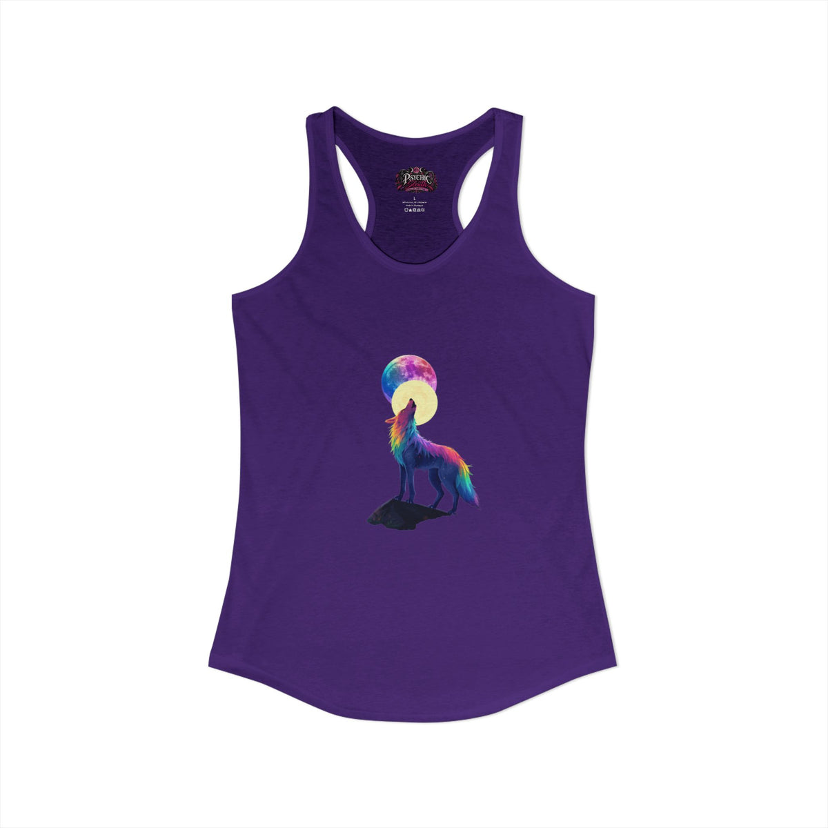 Rainbow Wolf Tank Top | Women's Racerback