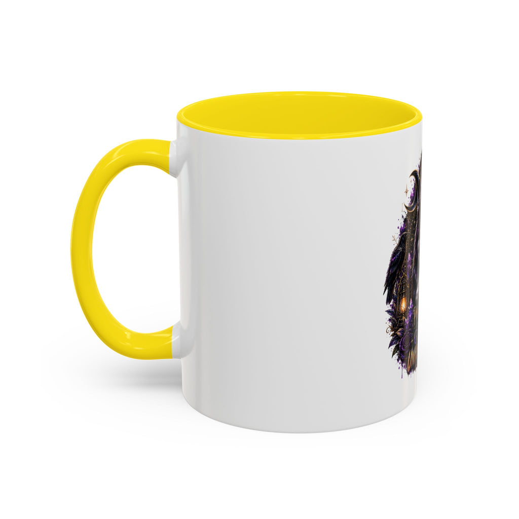 Protected, Guided & Unfuckwithable Wolf Coffee Mug — Spiritual Mystic Accent Mug (11/15oz)
