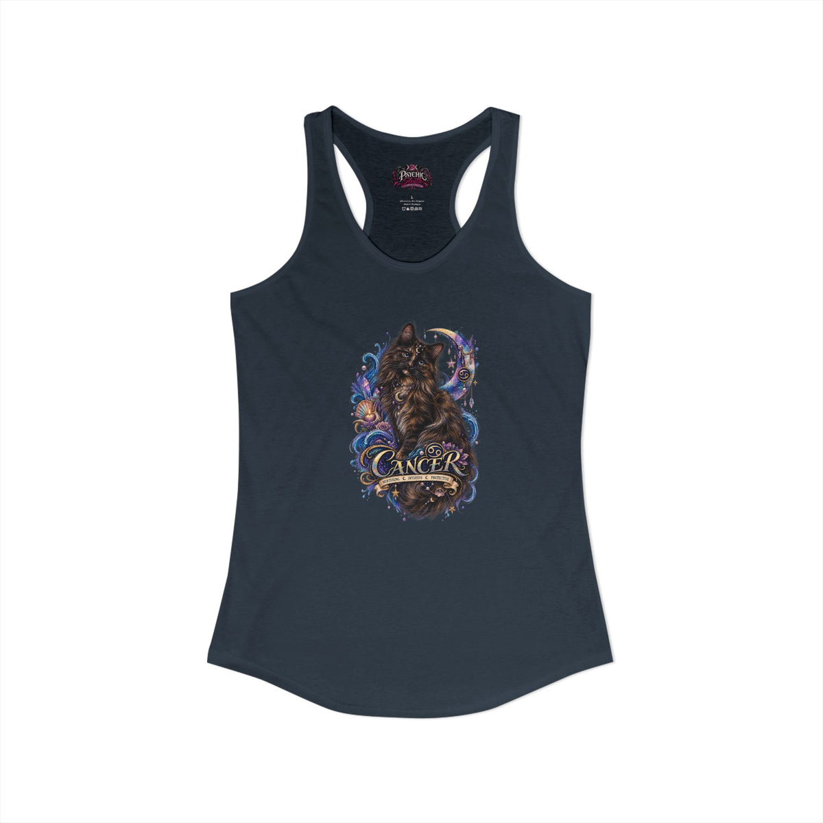 Cancer Zodiac Tortoiseshell Cat  Tank- Celestial Astrology Cat Lover Tank