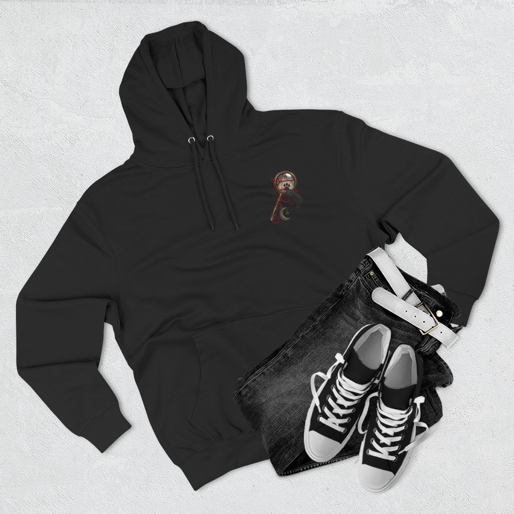 Detective Collage Hoodie — Vintage Mystery Photos & Magnifying Glass Graphic