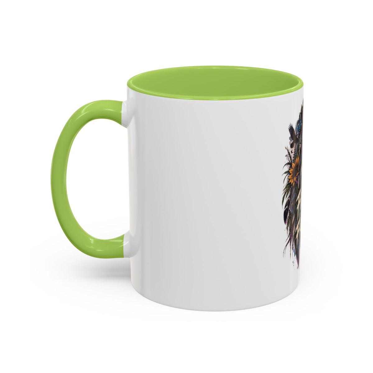 Feral Not Fragile Wolf Accent Coffee Mug (11oz & 15oz)