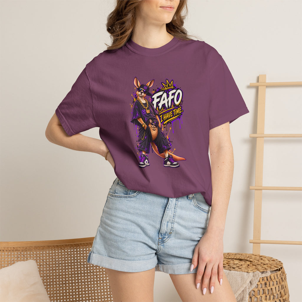 FAFO Kangaroo Graphic T-Shirt — Streetwear Retro Animal Design