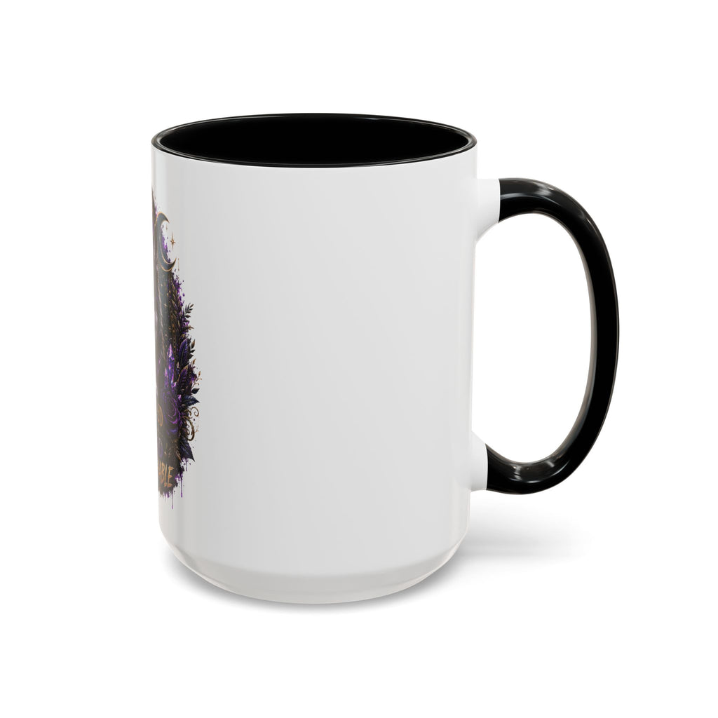Protected, Guided & Unfuckwithable Wolf Coffee Mug — Spiritual Mystic Accent Mug (11/15oz)