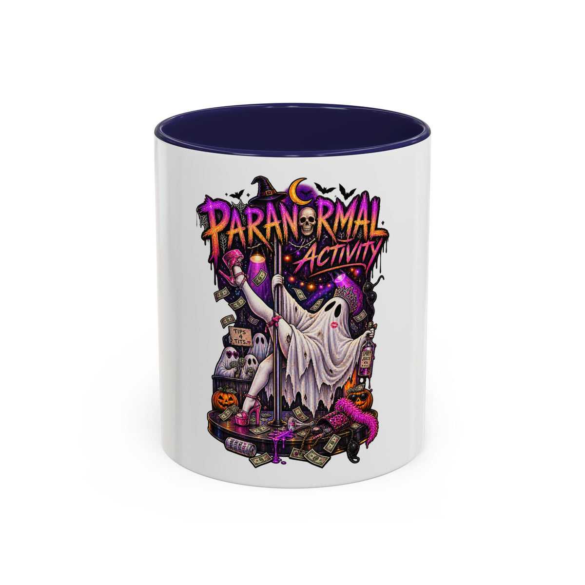 Coffee Mug — 'Paranormal Activity' Ghost Pole Dancing Halloween Accent Mug (11/15oz)