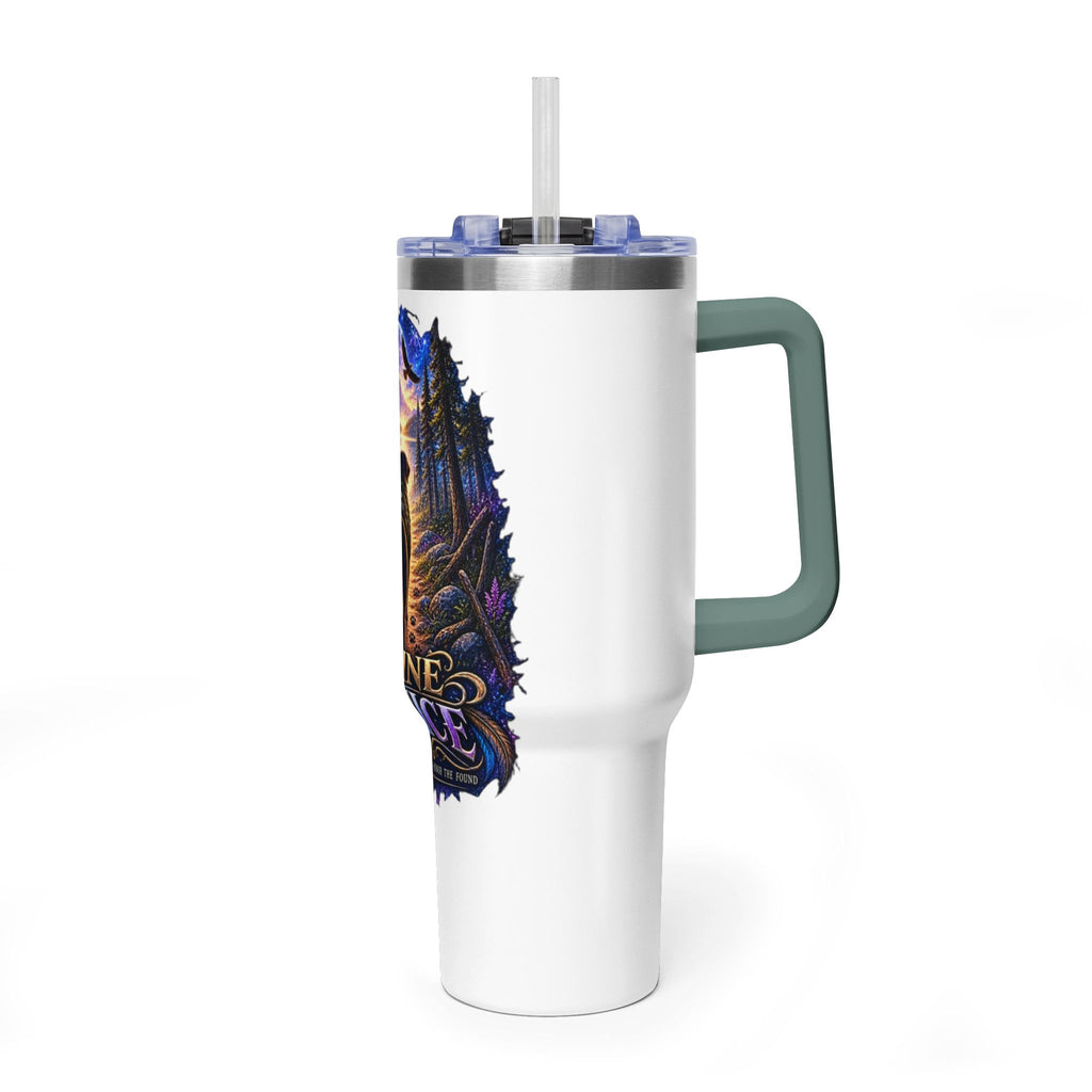 40oz Vacuum Tumbler – “Divine Justice” Support the mission