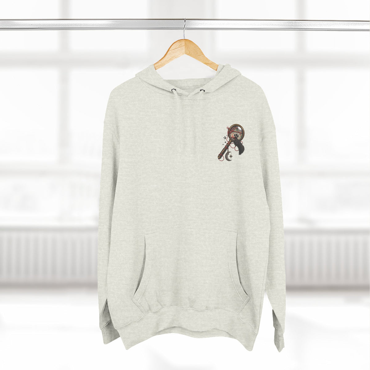Detective Collage Hoodie — Vintage Mystery Photos & Magnifying Glass Graphic