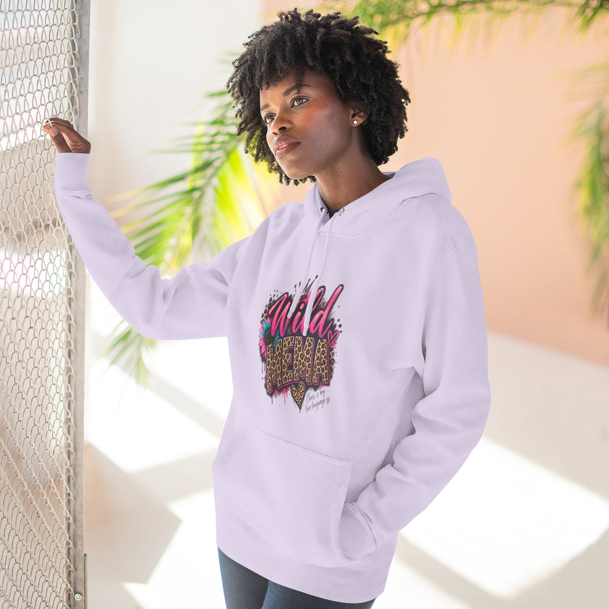 Wild Heart MEMA Leopard Print Hoodie — Women’s Trendy Graphic Pullover