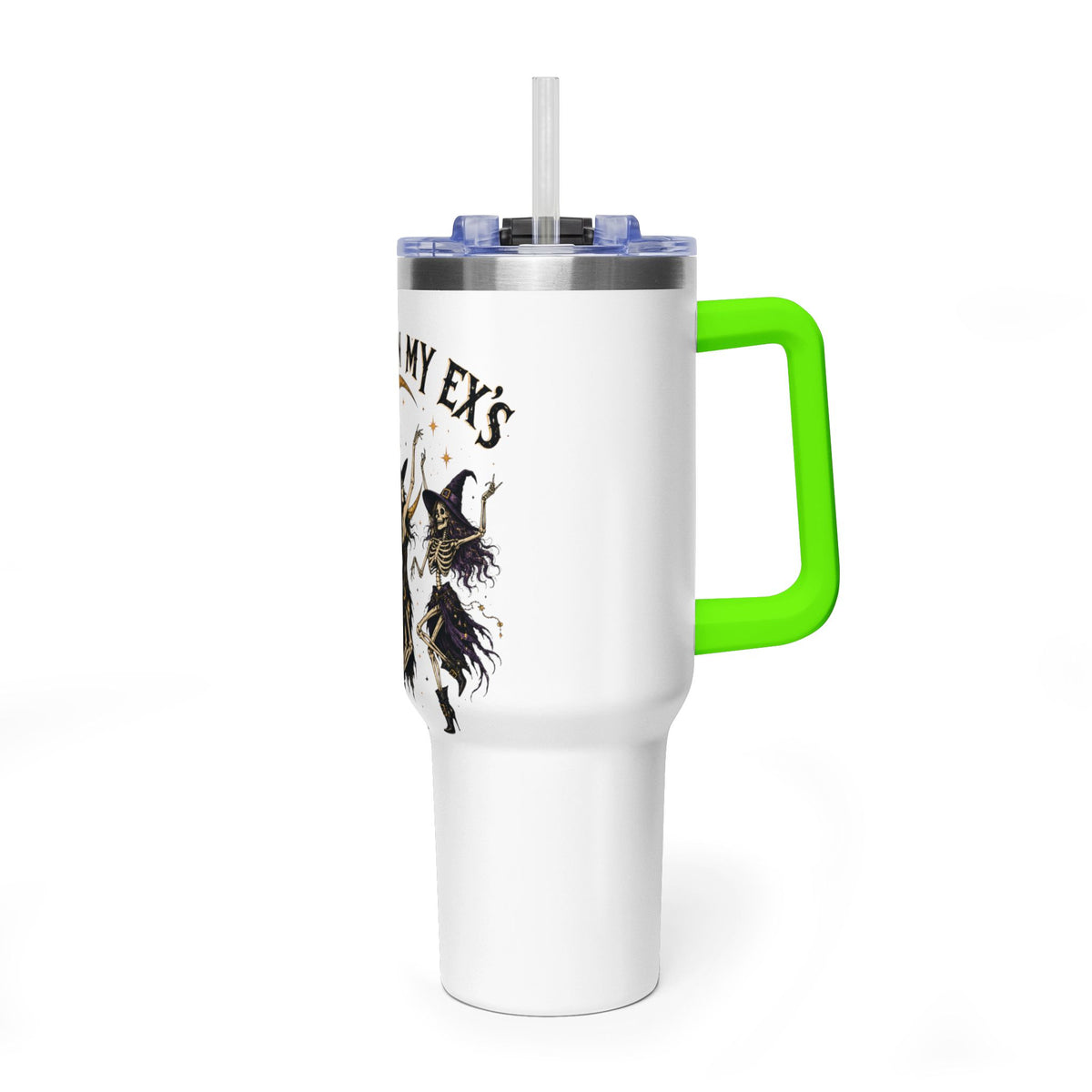 Hexes On My Exs 40oz Tumbler — Witch Moon Vacuum Insulated Travel Mug