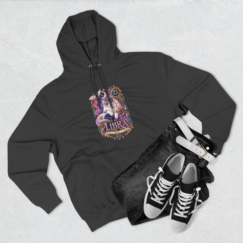 Libra Zodiac Hoodie — Persian Artistic Astrological Sign Sweatshirt