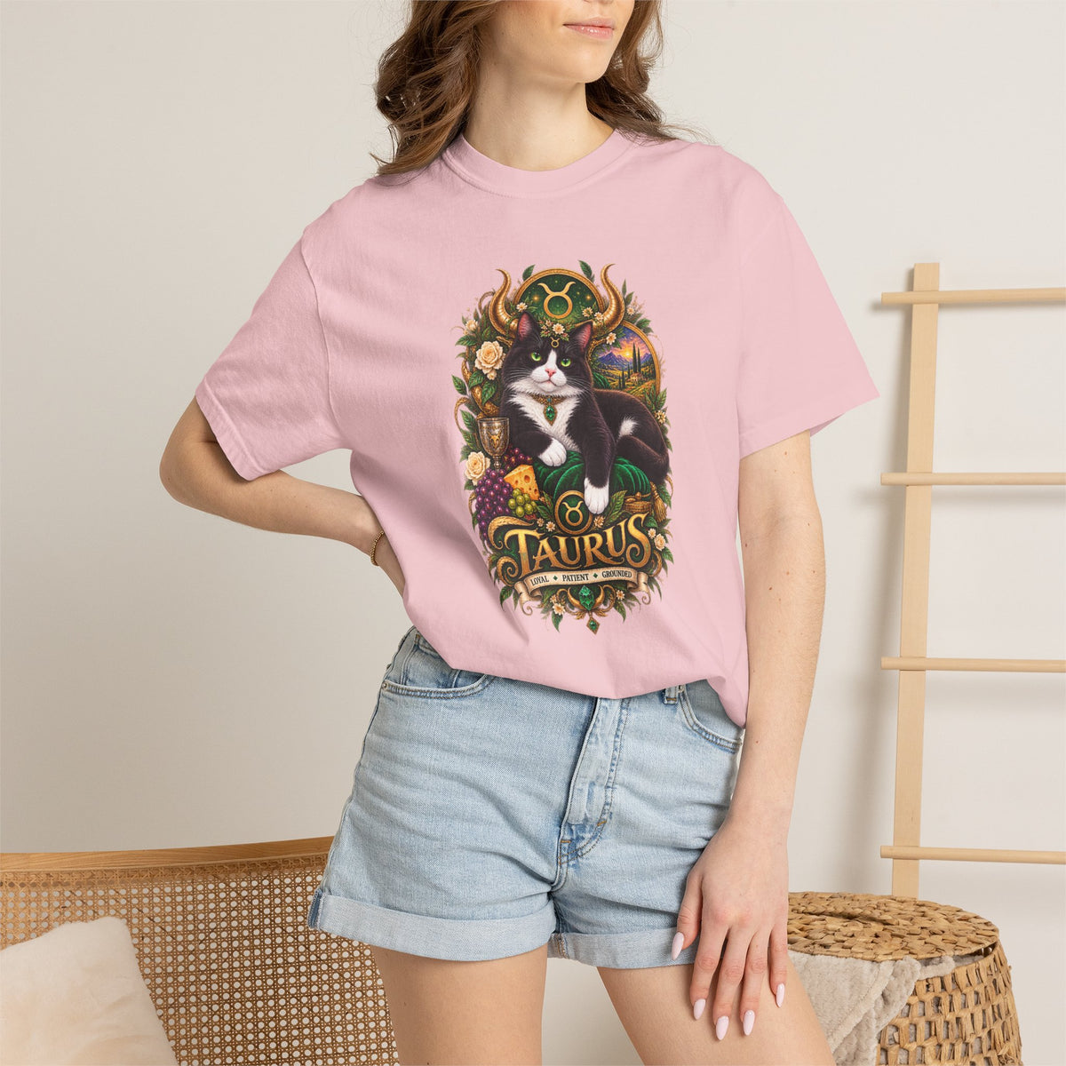 Taurus Tuxedo Cat Zodiac T-Shirt — Astrological Taurus Graphic Tee