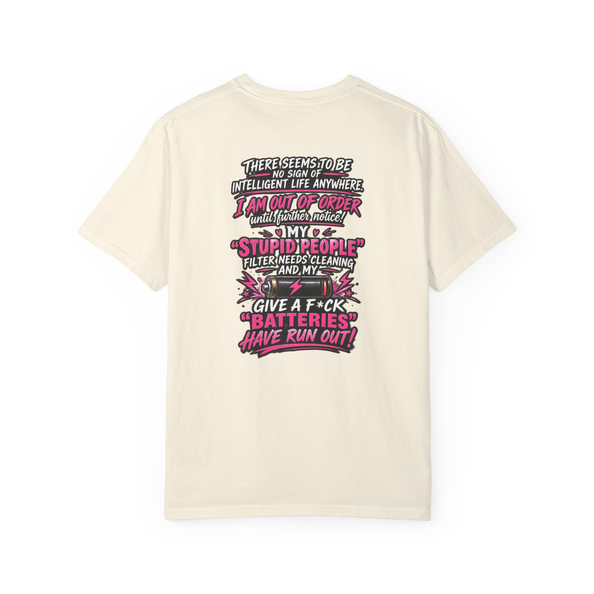 Graphic T-Shirt — 'I Am Out of Order' Humorous Rock Skull Tee