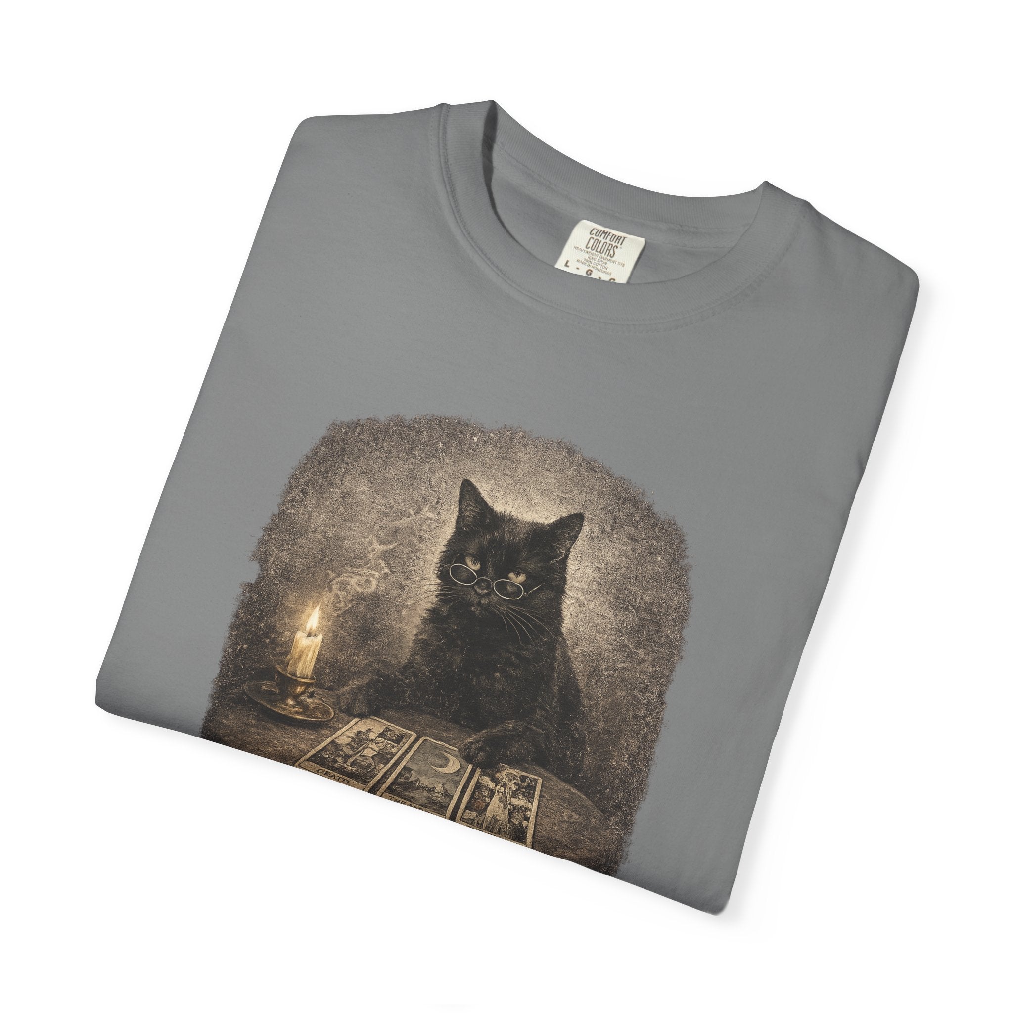 Tarot Cat T-Shirt — Black Cat Fortune Teller Graphic Tee