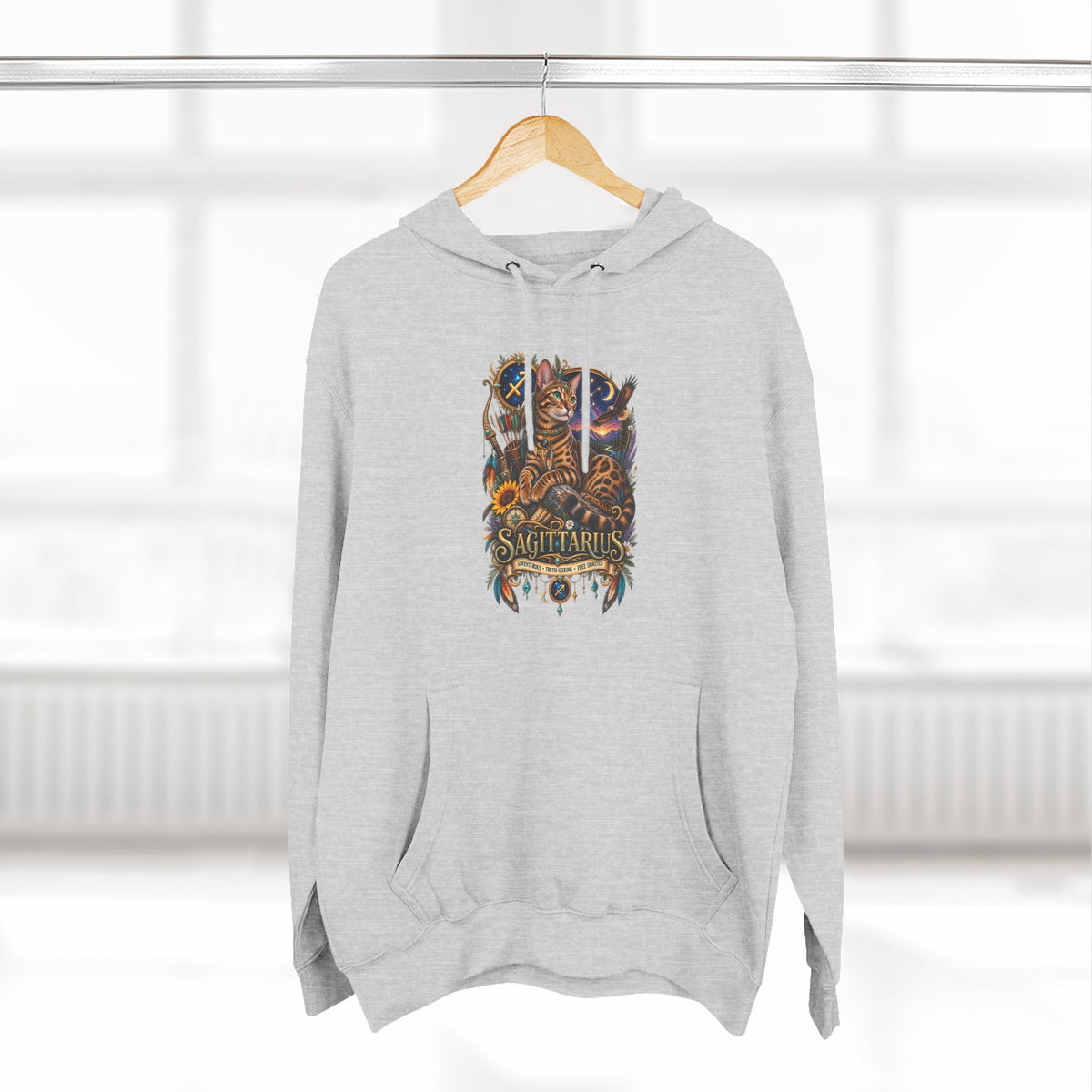 Sagittarius Bengal Zodiac Hoodie — Celestial Archer Constellation Graphic
