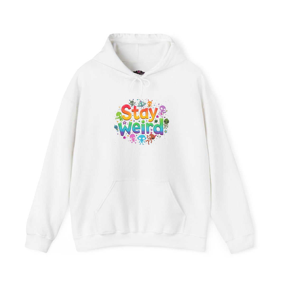 Stay Weird Hoodie — Colorful Rainbow Graphic Pullover