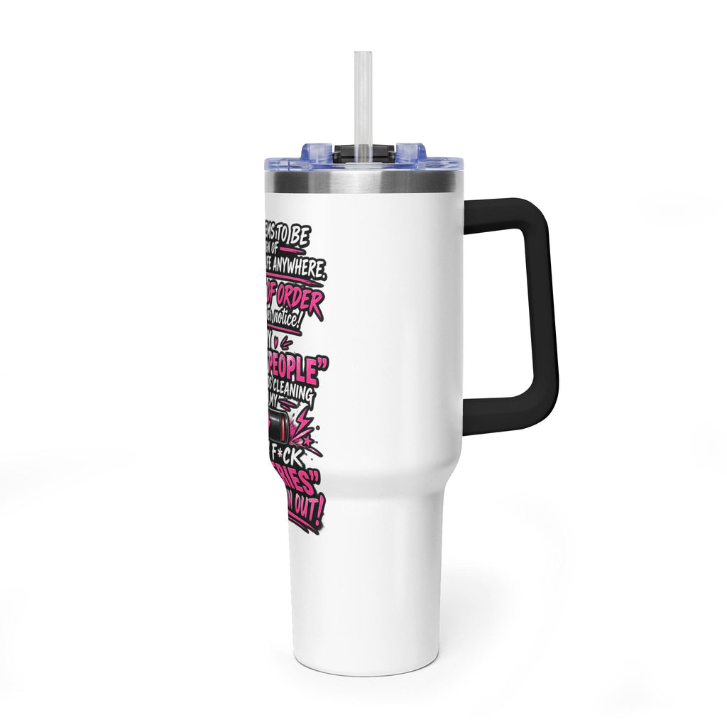 40oz Thermal Tumbler – Funny "Out of Order" Battery Joke Travel Mug